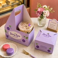 Boîtes cadeaux personnalisées pour biscuits avec fenêtre, emballages de boulangerie haut de gamme pour biscuits, desserts et friandises de fêtes