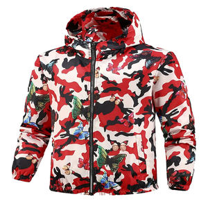 Chaqueta Bomber Unisex de Manga Larga, Chaqueta Cortavientos con Capucha Estampada para Hombre, Abrigo Informal de Invierno con Cremallera, Ropa Deportiva Impermeable para la Calle - Product Image 1