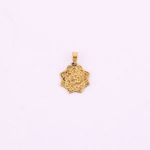 Pendentif tendance unisexe LUXVORY OM en laiton plaqué or, taille 20x20MM - Product Image 1