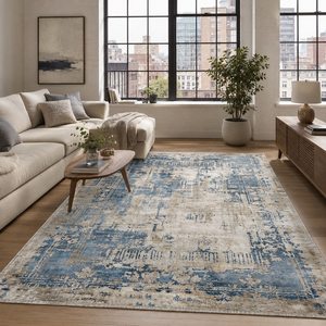 Tapis lavable traditionnel RW7007 Regency Pewter de Rug Weavers, chenille lavable, 10 tailles, vente en gros et dropshipping - Product Image 1