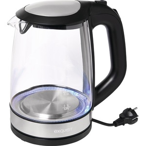 Hervidor Eléctrico EXQUISIT WK 3501, 2200 W, Negro con Acero Inoxidable, LED Azul, 2 L, 1.1 kg, Material de Vidrio - Product Image 5