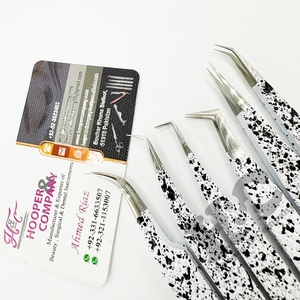 Pince à cils personnaliser la couleur durable en acier inoxydable pince à épiler extension de cils faite à la main testé pince à épiler Logo accepter le vison - Product Image 6