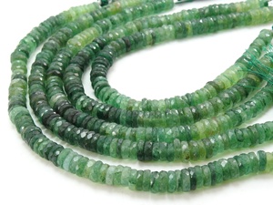 Perles Heishi à facettes ombragées en quartz fraise verte pour la fabrication de bijoux et la décoration de pneus - Product Image 6