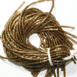 Venta al por mayor de hilo de alambre de lingotes de etiqueta privada alta visibilidad nuevo diseño 1,5mm oro brillante suave Purl Dabk químico/abrasión - Product Image 4