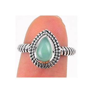 925 Sterling Silver Fine Rings Bijoux Faits À La Main Fantastique Citron Chrysoprase Bijoux De Pierres Précieuses Valantines Day Cadeau pour Elle - Product Image 3