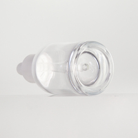 Flacons compte-gouttes en verre épais de 30 ml de qualité supérieure avec bouchon blanc pour sérum de soin de luxe et huile d'aromathérapie