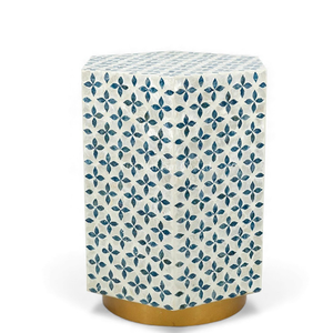 Elegantes Taburetes de Nácar, Muebles de Asiento con Incrustaciones de Concha Hechos a Mano para Decoración de Entrada de Apartamento - Product Image 2