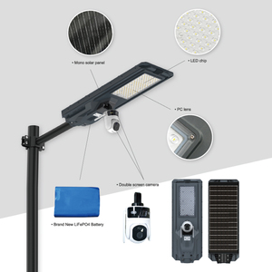 ضوء الشارع الشمسي الكل في واحد و 4G أو WIFI كاميرات CCTV مزدوجة تعمل بالطاقة الشمسية مقاومة للماء HKV W - Product Image 4