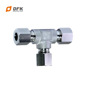 DFK acier inoxydable 304 raccord de tuyau hydraulique union de Compression té OD 6-42mm SAE/JIC/DIN ISO 9001 certifié connexion femelle - Product Image 3