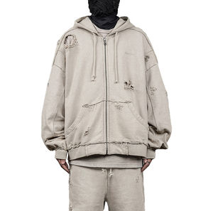 Ensemble de survêtement pour homme, hiver, 100% coton, tissu à capuche, tie-dye pour sweat-shirt, surdimensionné, broderie 3D, faible MOQ, vêtements de sport pour homme - Product Image 1