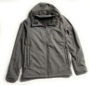Veste softshell d'hiver pour homme sur mesure, en toile noire, coupe-vent, imperméable, à capuche, écologique - Product Image 2