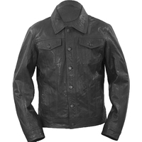 Chemise en cuir personnalisée pour homme, style rétro streetwear, coupe slim, décontractée, veste en jean