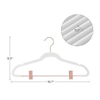 Porte-vêtements tendance pour enfants, 6 poches, antidérapant, en velours, avec clips, organisateur multifonctionnel pour armoire et chambre, en plastique ABS