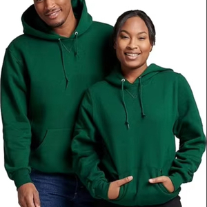 Sudaderas con capucha informales de invierno para hombre, forro polar de poliéster/algodón de Color sólido, ajuste Regular con diseño de bolsillo, transpirable, ecológico, de secado rápido - Product Image 1