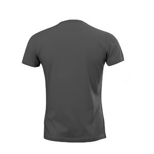T-shirt en jersey 100 % polyester pour homme, coupe classique, col rond, extensible, respirant, séchage rapide, uni, pour la gym et le quotidien, 180 grammes, personnalisable en gros - Product Image 2