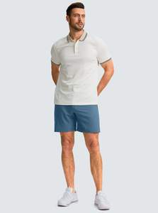 Short de Golf Décontracté pour Homme 100% Coton Léger Séchage Rapide Respirant avec 3 Poches Short de Travail à Motif Solide - Product Image 5