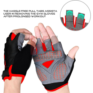 Gants de cyclisme haut de gamme pour femmes et hommes, demi-doigts, avec rembourrage en gel absorbant les chocs, poignée antidérapante, tissu en maille respirant - Product Image 6