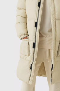 Doudoune à capuche à la palangre de poche très exigeante en duvet écru coupe-vent personnalisé polyester hiver extérieur bulle vestes pour hommes - Product Image 6