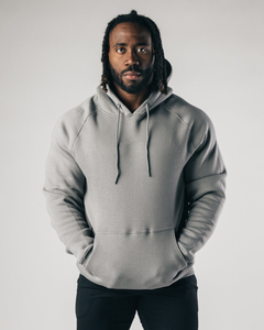 Sweat à capuche de performance de qualité supérieure, coupe classique, 55% coton, 45% polyester, pull-over, en vrac, surdimensionné, uni, brodé, coupe-vent - Product Image 1