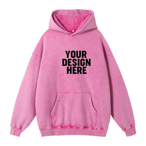 430gsm 100% Cotton Custom Embroidered Heavyweight Distressed Regular Fit Windproof Hoodie Winter Vintage Style Private Label - Product Image 3