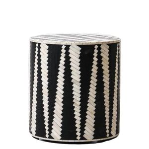 Artistic Handmade <b>Bone</b> Inlay Side Table Designed For Upscale Living Spaces And Interior Decoration Projects - Product Image 4