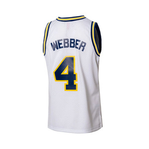 Maillot de basket-ball personnalisé par sublimation, débardeur sans manches en maille blanche, numéro 4, vêtements de sport respirants pour hommes adultes - Product Image 2