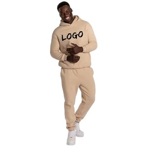 Pakistan Manufacture Sweatsuit Screen Printed Sweatsuit 100% Cotton Sweatsuit <b>Pullover</b> Hoodie And Stacked Pant Latest Design - Product Image 5