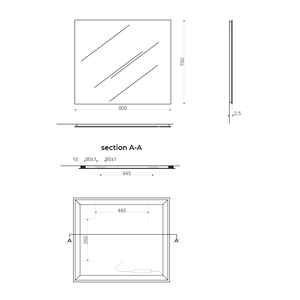 80x70 cm <b>LED</b> Backlit <b>Wall</b>-Mounted Water-Resistant Aluminum Frame Minimalist Design Bathroom <b>Mirror</b> Premium Product - Product Image 6