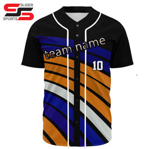 Wholesale USA Size <b>Stitched</b> Gradient Baseball Jerseys Printed Logo Name Men's Custom Pinstripe Baseball Jersey - Product Image 3