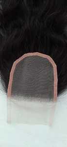 5x5 Cierre de encaje transparente 100% Cabello crudo Textura ondulada recta Cabello indio prearrancado Cierre de encaje fino Cabello súper completo - Product Image 3