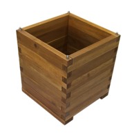 Bordure de jardin en bois, clôture, treillis et portails en bois d'acacia traité thermiquement, bois traité sous pression, type bois brun huilé 1