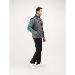 Blouson matelassé sans manches KRAZ avec fermeture éclair, coupe-vent, à capuche, pour activités de plein air, pêche, grande taille, vêtement de travail en toile, polyester, tricoté, tissé - Product Image 3
