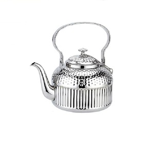 Théière en métal unique martelée et texture de doublure avec or rose pour les fêtes à l'intérieur Pot de service de thé Besoins de cuisine pour la maison et les théières - Product Image 3