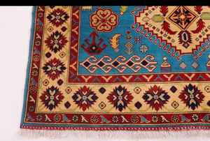 Alfombra de área moderna suave anudada a mano azul de alta calidad para el hogar Cocina hoteles y restaurantes alfombra de oración bordada - Product Image 4