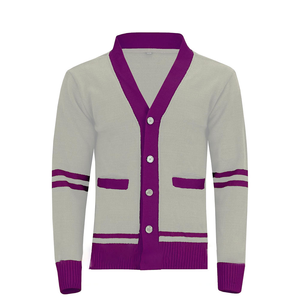 Wholesale Custom Embroidery Logo Women <b>Cardigan</b> Sweater 100%Cotton V Neck Letter Sorority Organization High Quality 7GG - Product Image 2