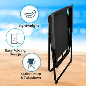 كرسي قابل للطي من الفولاذ للاستخدام الخارجي في الحدائق والشواطئ وصيد الأسماك والنزهات والتخييم - Product Image 6