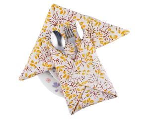 Servilleta con estampado de hojas de bloque indio 2025, servilleta Amarilla Dorada, verde encurtido, hecho a mano, Algodón puro, cóctel, cena, servilletas de boda, forma cuadrada - Product Image 1