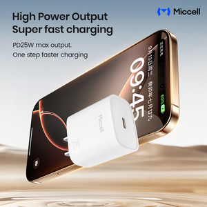 <span class=keywords><strong>Chargeur</strong></span> rapide pour téléphone Miccell De Celulares QC 3.0 USB C avec câble C vers C PD 25W, charge rapide haute puissance, chargeurs de téléphone - Product Image 6