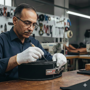 Cinturón de Peso para Levantamiento de Pesas Rexfit Sports, Personalizado, de Alta Calidad, en Cuero Genuino de Vaca, con Hebilla de Ajuste de Palanca - Product Image 6