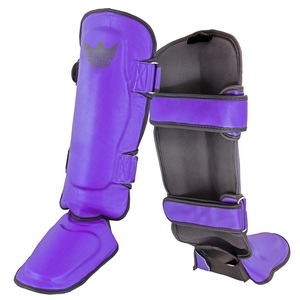 Kick Boxing <b>Shin</b> Guards Customized Leather <b>Shin</b> <b>Pad</b> Muay Thai <b>Shin</b> Guard for Trainers - Product Image 1