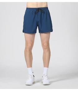 Pantalones cortos para correr para hombre, transpirables, de poliéster, Spandex, elásticos, deportivos, estilo básico, Color sólido, entrenamiento de secado rápido, envío DDP - Product Image 2