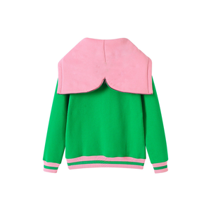 เสื้อฮู้ดดี้ขนแกะพรีเมียม Green Prep สำหรับทุกเพศ ปักลายเชนิลล์ กระเป๋าจิงโจ้ ปลายแขนเสื้อแบบริบ ทนทาน บุด้วยผ้าฝ้ายออร์แกนิค 100% - Product Image 6