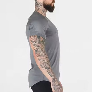 เสื้อยืดแขนสั้นผู้ชายสำหรับฤดูร้อน ปรับแต่งขนาดได้ ขายดี แห้งเร็ว ทรงเข้ารูป ระบายอากาศดี คอกลม พร้อมโลโก้ด้านหน้า - Product Image 2