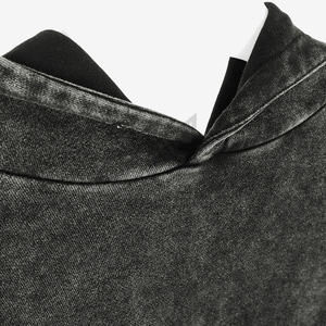 Haute qualité 100% coton lavé à l'acide surdimensionné à capuche Streetwear Style Vintage en gros hiver athlétique polaire poche séchage rapide - Product Image 6