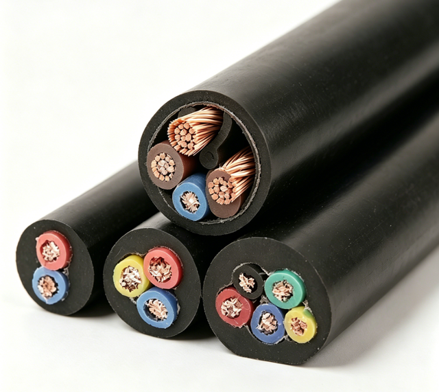 HUAQI H07RN8-F Waterproof Submersible Pump Cable EPDM Rubber Copper Underwater Wire
