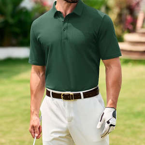 Vente en gros polo homme personnalisé 100% coton manches courtes XL anti-rides impression de logo OEM marque privée - Product Image 3