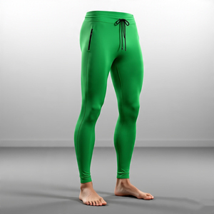 Compression Capri Athletic Legging Men's Elastic Waist Yoga Fitness Exercise Pants Men <b>Jogging</b> Fitness Wear Athletic Leggings - Product Image 3