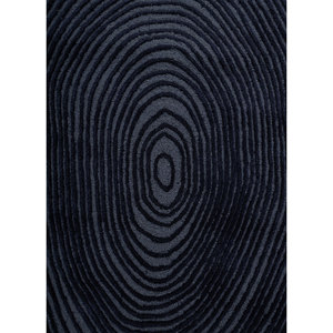 Alfombra Rectangular de Lana y Viscosa Azul, Tejida a Mano, Modelo TNQ-1210, Diseño Abstracto para Sala de Estar, Pasillo o Entrada, 9x12 pies - Product Image 3