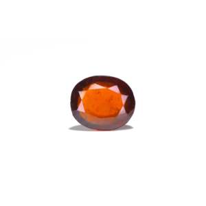 Hessonite naturelle (Gomed) taille ovale 8,1 carats, pierre précieuse en vrac, taille personnalisable, facettée et calibrée pour accessoires de joaillerie - Product Image 1