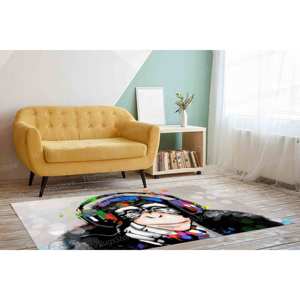 Graffiti Printed <b>Rug</b>: Vibrant Design, Non-Slip, Modern Decor,Nonwoven Soft <b>Rug</b> - Product Image 4